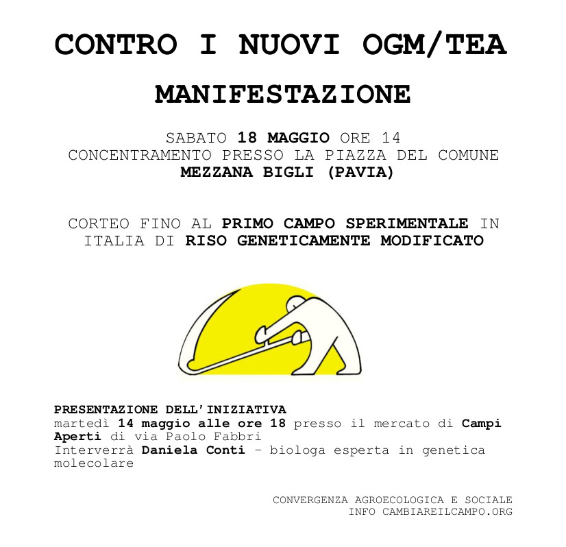 CONTRO I NUOVI OGM/TEA