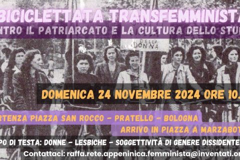 Biciclettata  trasfemminista sabato 24 novembre