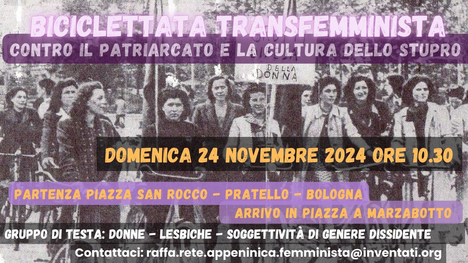 Biciclettata  trasfemminista sabato 24 novembre