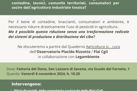 Pesticidi, salute e ambiente Esiste l’alternativa?