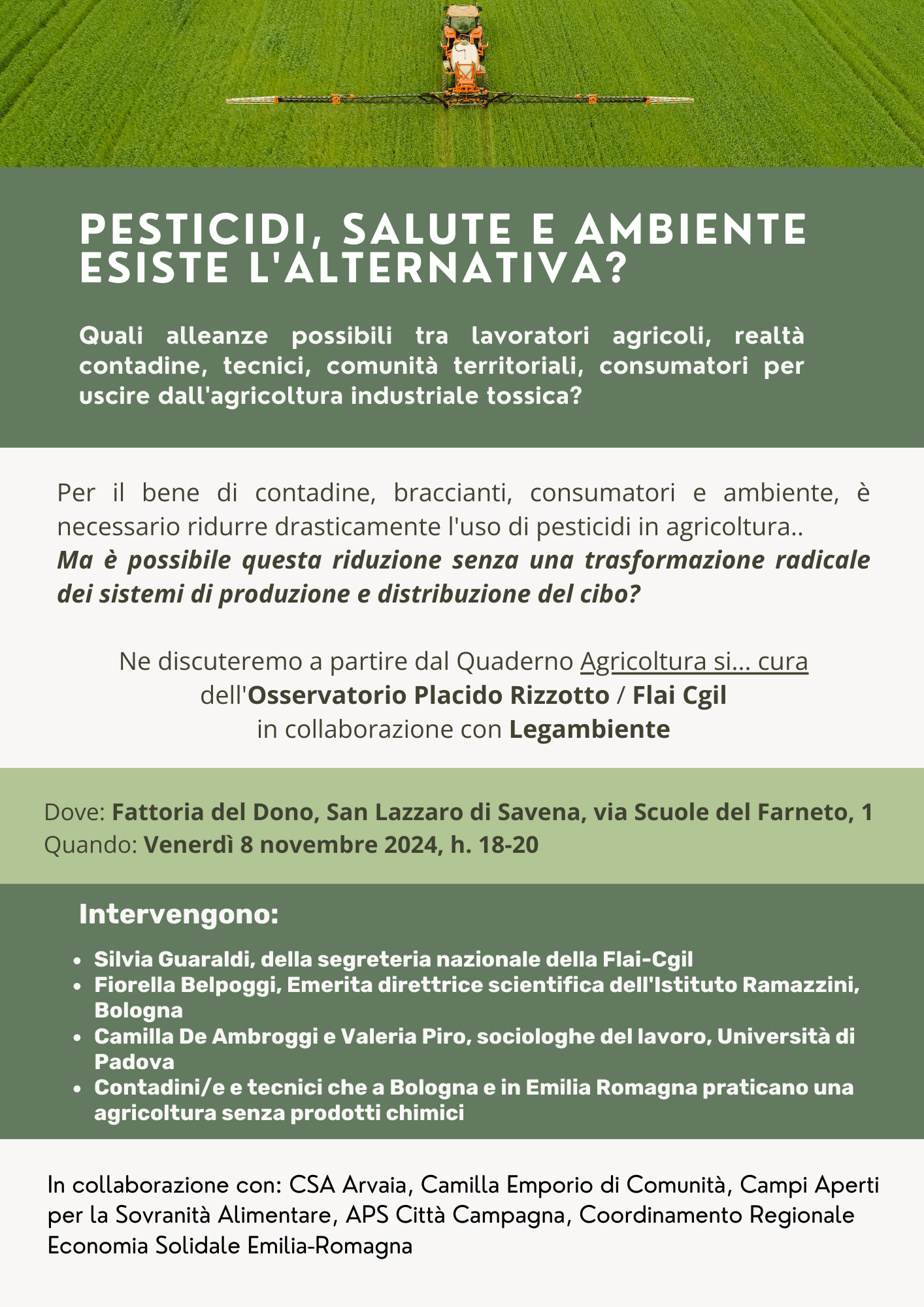 Pesticidi, salute e ambiente Esiste l’alternativa?